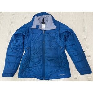 Patagonia Jacket Womens‎ Small Blue Puff Rider Ski Coat Pockets Missing Hood